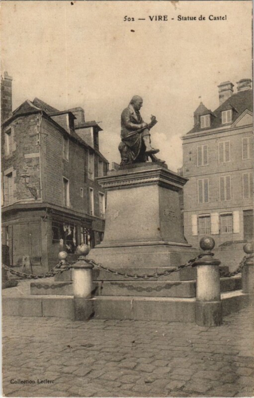 Carte postale ancienne Vire Statue de Castel