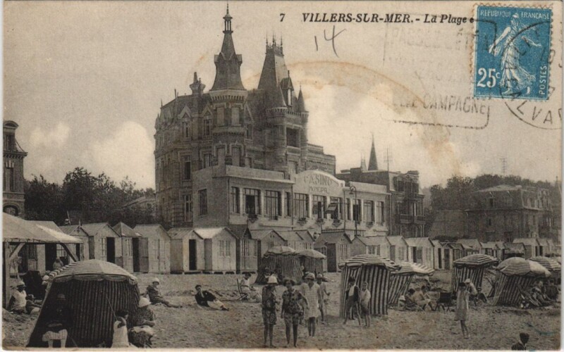 Carte postale ancienne Villers-sur-Mer La Plage à Villers-sur-Mer