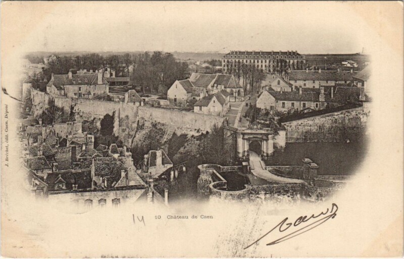 Carte postale ancienne Caen Chateau de Caen