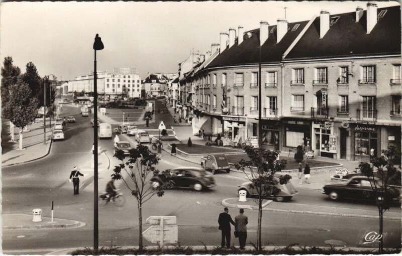 Carte postale ancienne Caen Rue d'Auge vers la Gare