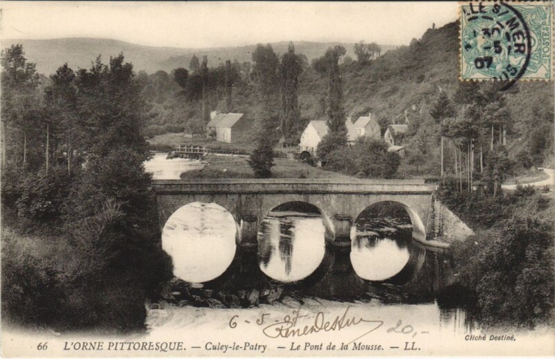 Carte postale ancienne Culey-le-Patry Le Pont de la Mousse à Culey-le-Patry