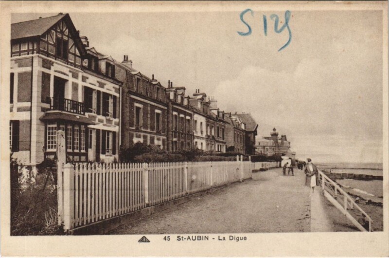 Carte postale ancienne Saint-Aubin La Digue