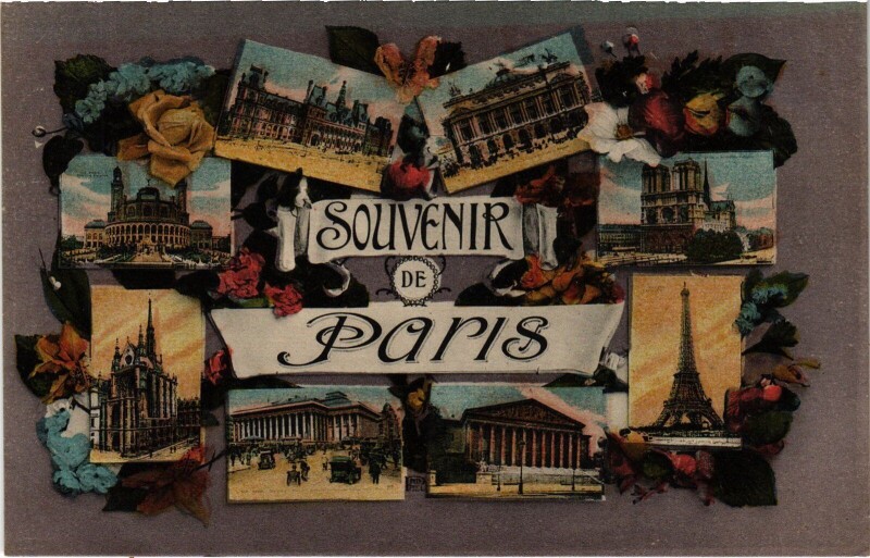 Carte postale ancienne Souvenir de Paris à Paris