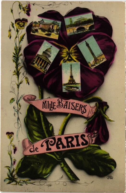 Carte postale ancienne Mille baisers de Paris