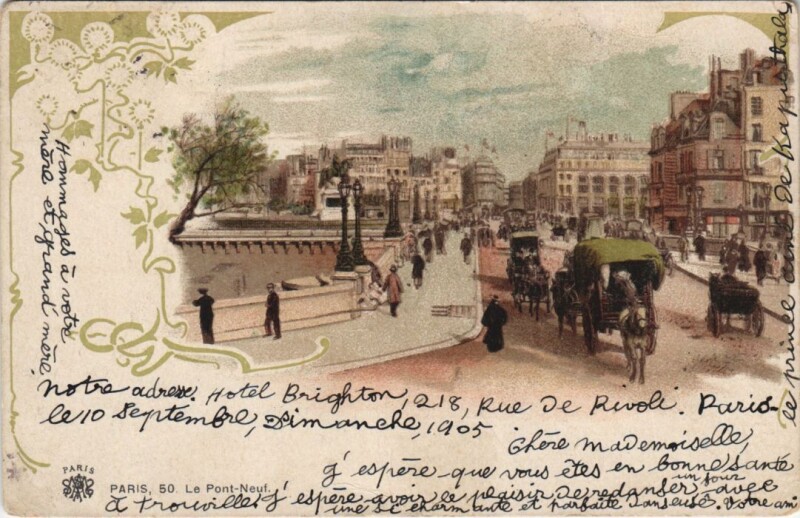 Carte postale ancienne Paris 1e Le Pont-Neuf à Paris 1er