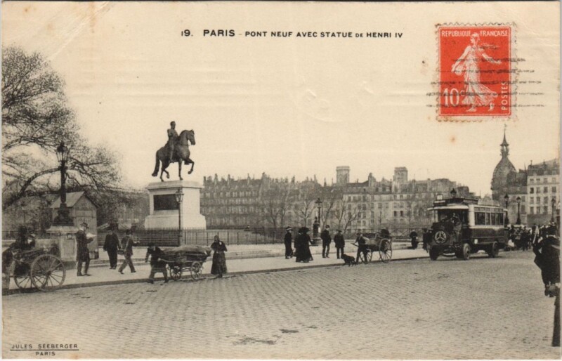 Carte postale ancienne Paris 1e Le Pont-Neuf à Paris 1er