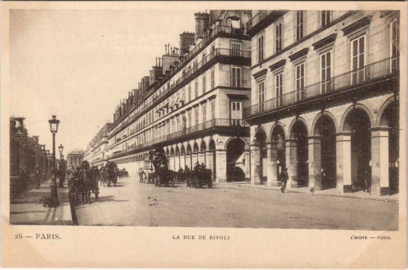 Carte postale ancienne Paris 1e Rue de Rivoli à Paris 1er