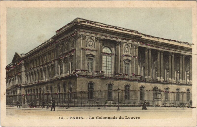 Carte postale ancienne Paris 1e Colonnade du Louvre à Paris 1er