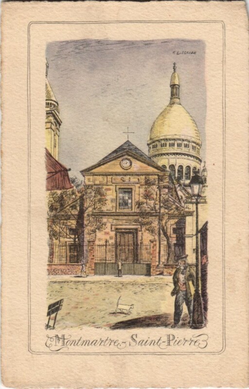 Carte postale ancienne Montmartre - Saint-Pierre à Paris 18e