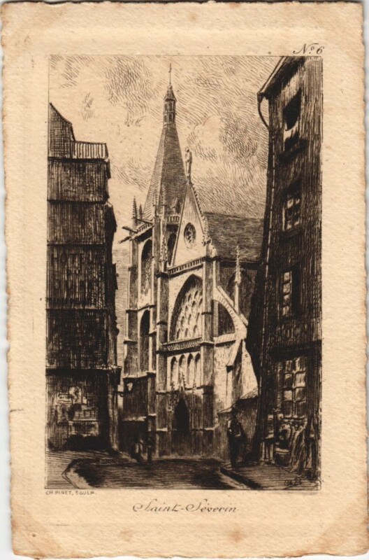 Carte postale ancienne Ancien Vieux Paris Saint-Severin