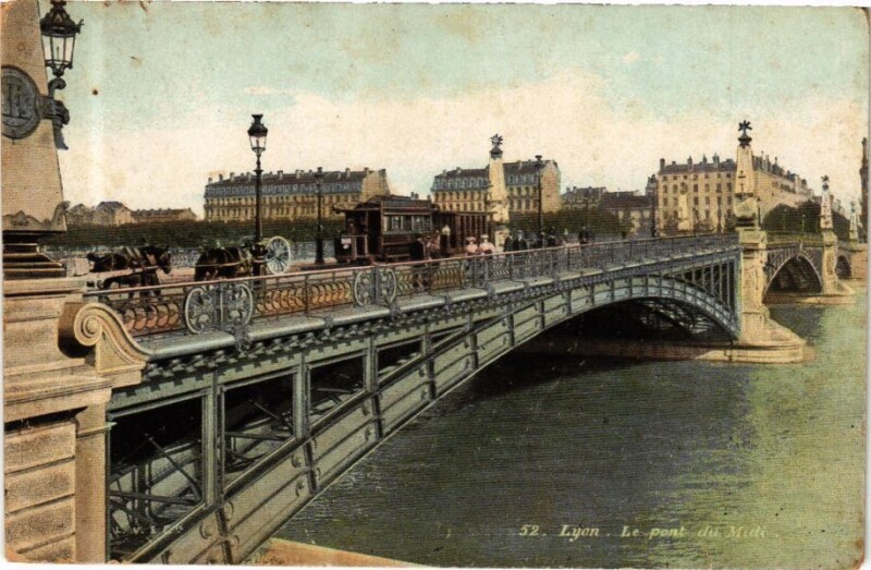 Carte postale ancienne Ed. Aqua 52 Lyon Le Pont du Midi