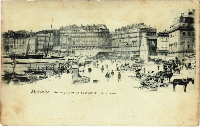 Carte postale ancienne Marseille Quai de la Fraternite à Marseille