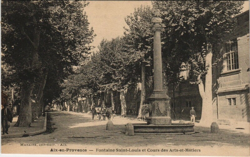 Carte postale ancienne Aix-en-Provence - Fontaine Saint-Louis à Aix-en-Provence
