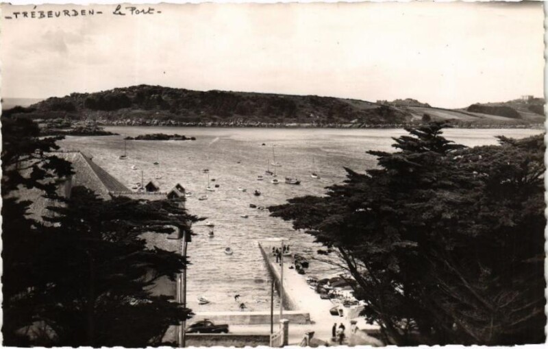 Carte postale ancienne Trebeurden - Le Port et l'Ile Milliau vus de l'Ermitage à Trébeurden