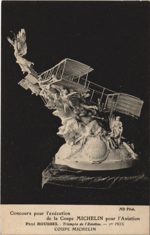 Carte postale ancienne Concours pour l'Execution de la Coupe Michelin pour l'Aviation