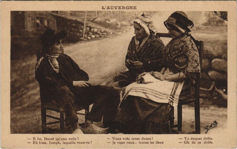 Carte postale ancienne L'Auvergne - Types