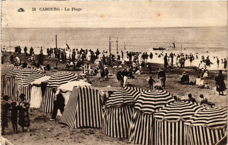 Carte postale ancienne Calvados Cabourg La Plage à Cabourg