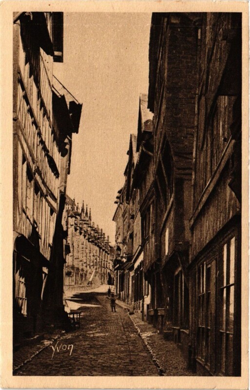 Carte postale ancienne Normandie Calvados Lisieux Rue aux Févres à Lisieux