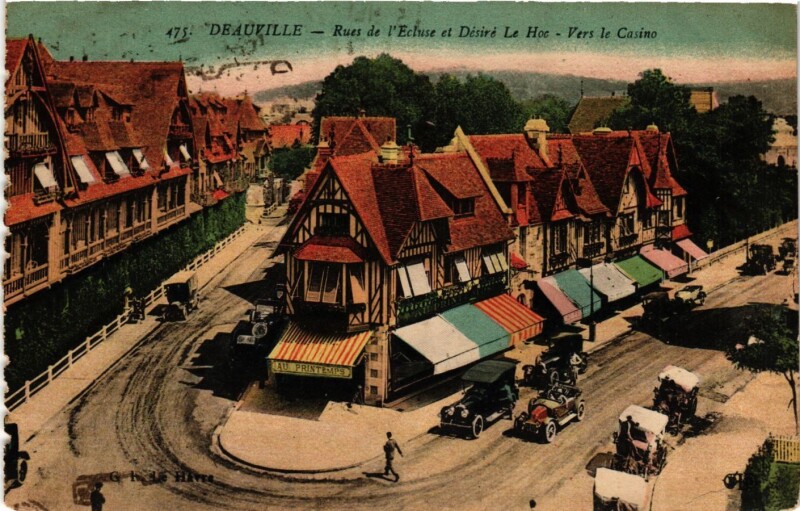 Carte postale ancienne Deauville Rues de l'Ecluse Désiré le Hoc à Deauville