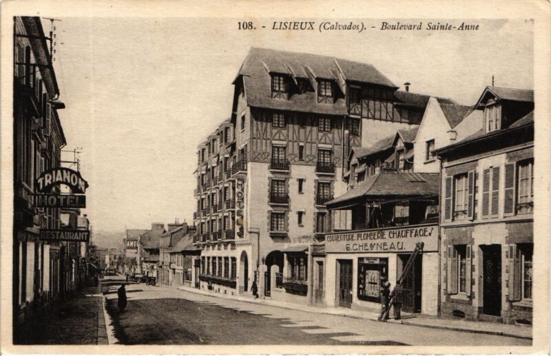 Carte postale ancienne Calvados Lisieux Boulevard Sainte-Anne à Lisieux