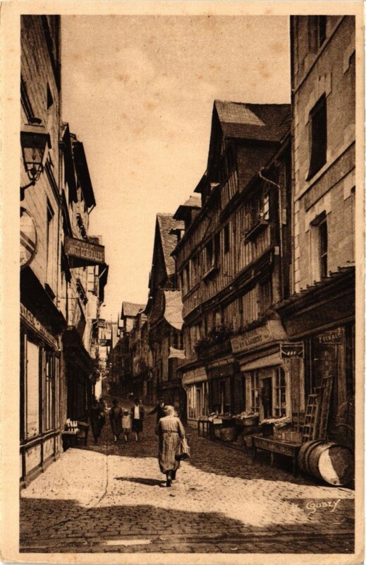 Carte postale ancienne Calvados Lisieux Rue aux Fevres Normandie à Lisieux