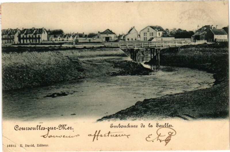 Carte postale ancienne Courseulles-sur-Mer - Embouchure de la Seulles à Courseulles-sur-Mer