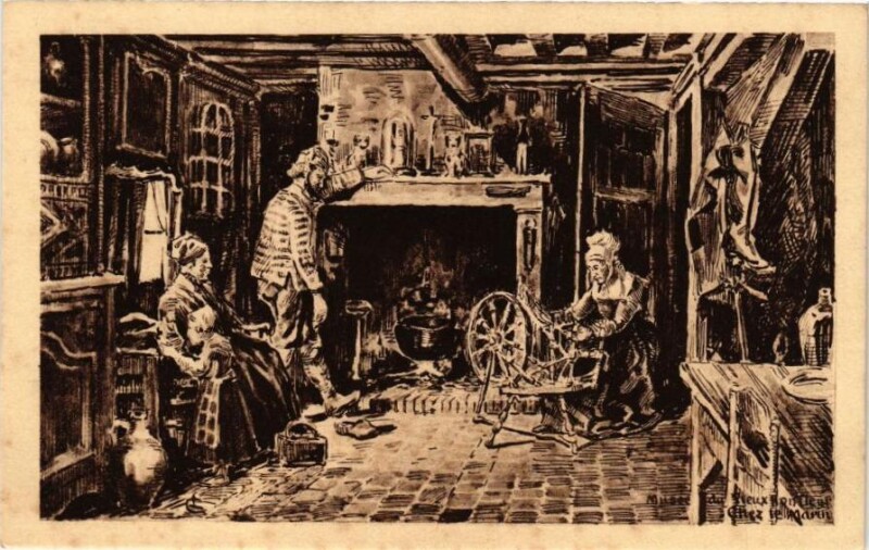 Carte postale ancienne Musée du Vieux Honfleur - Chez le Marin à Honfleur