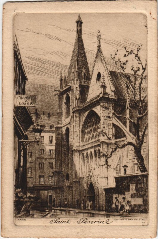 Carte postale ancienne Ancien Vieux Paris Saint-Severin