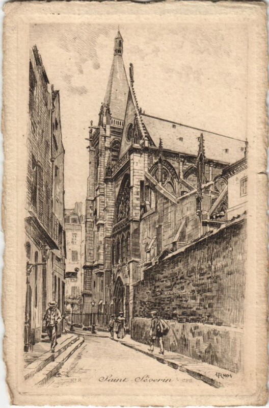 Carte postale ancienne Ancien Vieux Paris Saint-Severin
