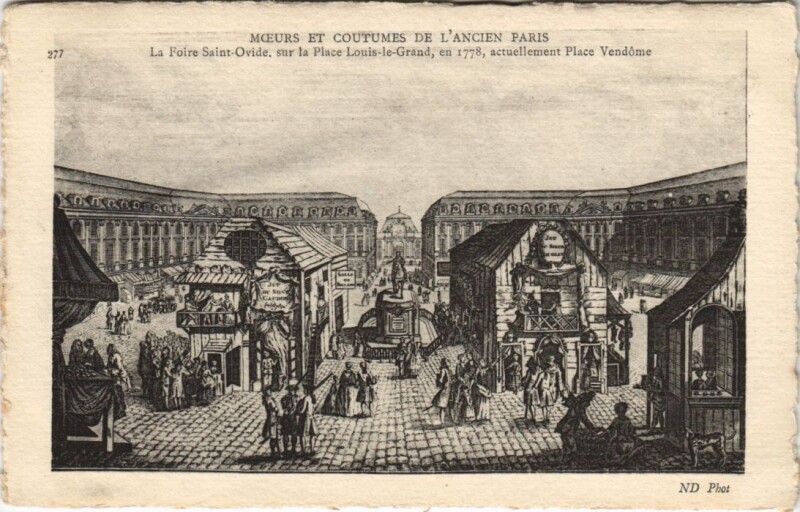 Carte postale ancienne Paris (1e) Moeurs et Coutumes. La Foire Saint-Ovide à Paris 1er