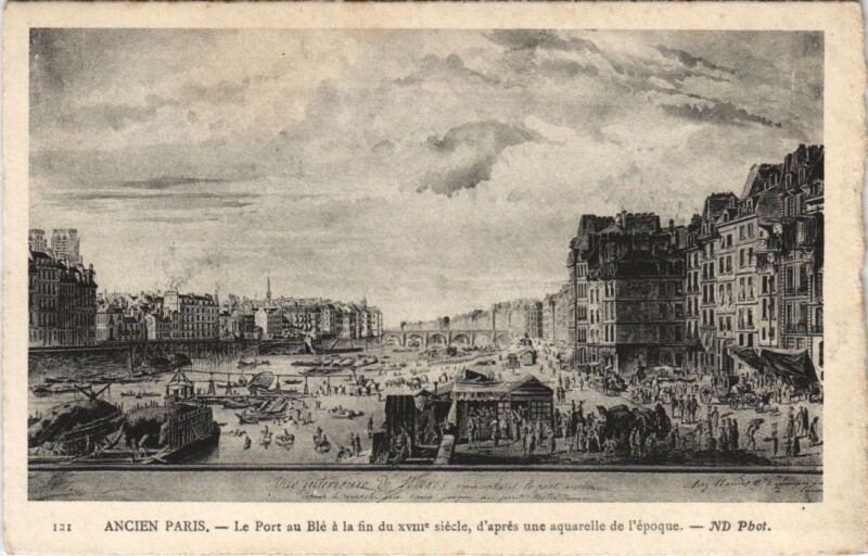 Carte postale ancienne Ancien Paris Port au Ble