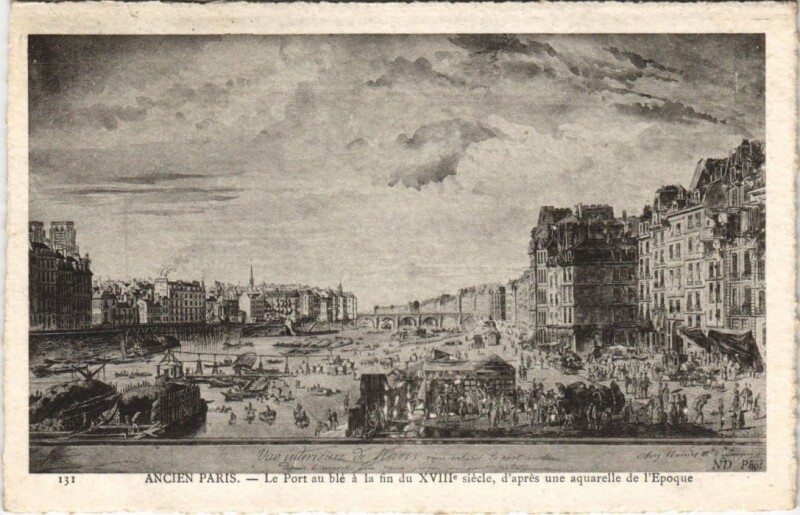 Carte postale ancienne Ancien Paris Port au Ble