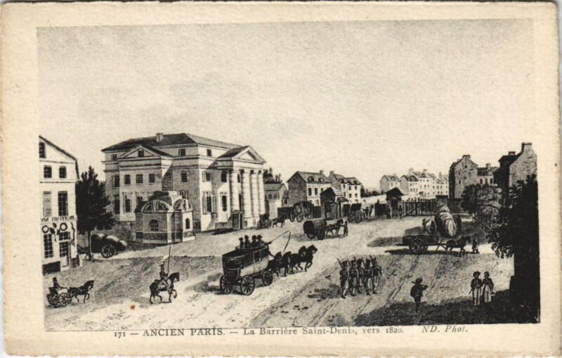 Carte postale ancienne Ancien Paris Barriere Saint-Denis