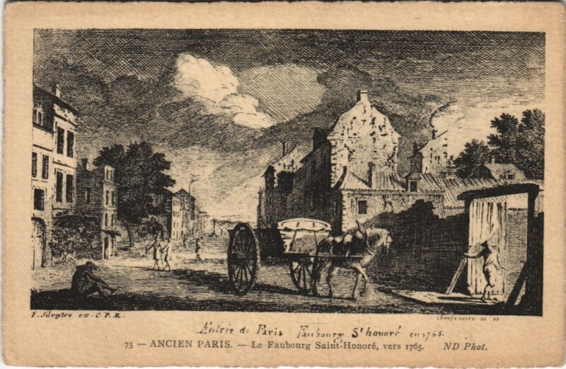 Carte postale ancienne Ancien Paris Faubourg Saint-honore