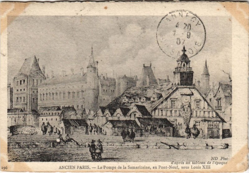 Carte postale ancienne Ancien Paris Pompe de la Samaritaine