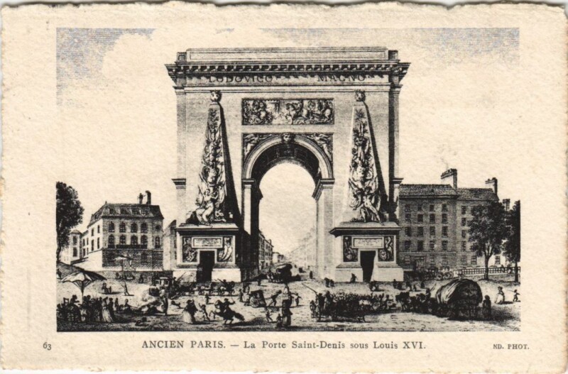 Carte postale ancienne Ancien Paris Porte Saint-Denis