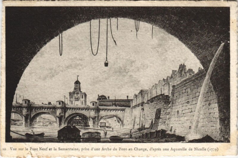 Carte postale ancienne Ancien Paris Pont-Neuf la Samaritaine