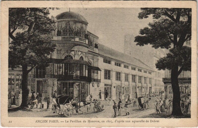 Carte postale ancienne Ancien Paris Pavillon de Hanovre