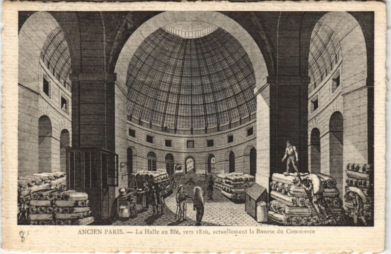 Carte postale ancienne Ancien Paris Halle au Ble Bourse du Commerce