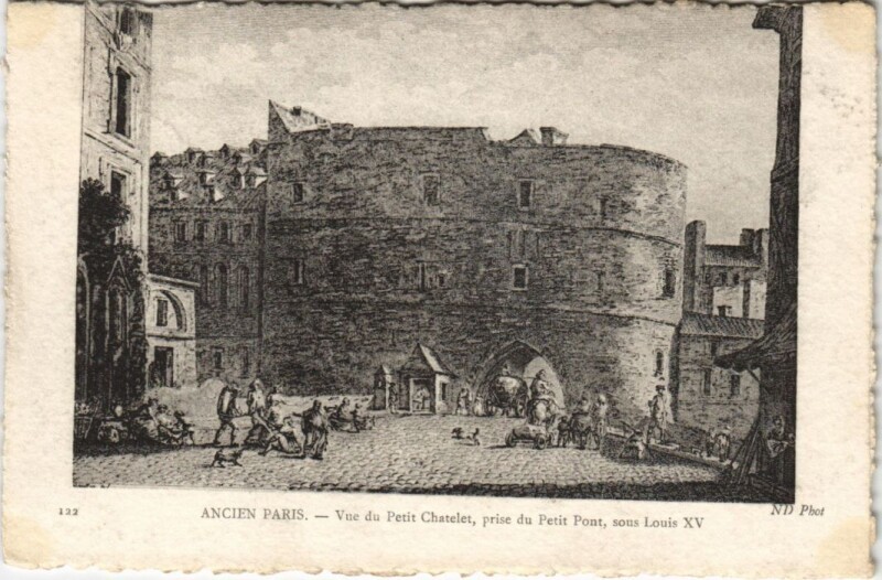 Carte postale ancienne Ancien Paris Vue du petit Chatelet
