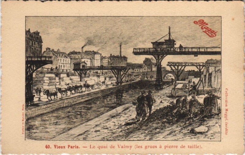 Carte postale ancienne Vieux Paris Quai de Valmy