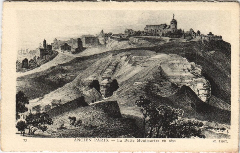Carte postale ancienne Ancien Paris Butte-Montmartre