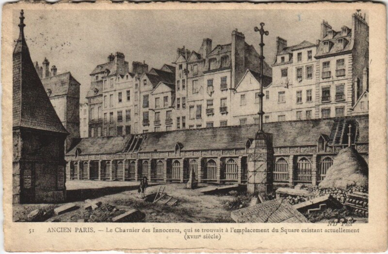 Carte postale ancienne Ancien Paris Charnier des Innocents