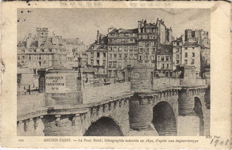 Carte postale ancienne Ancien Paris Pont-Neuf