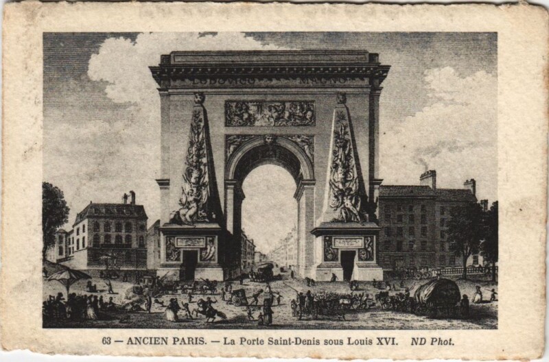 Carte postale ancienne Ancien Paris Porte Saint-Denis
