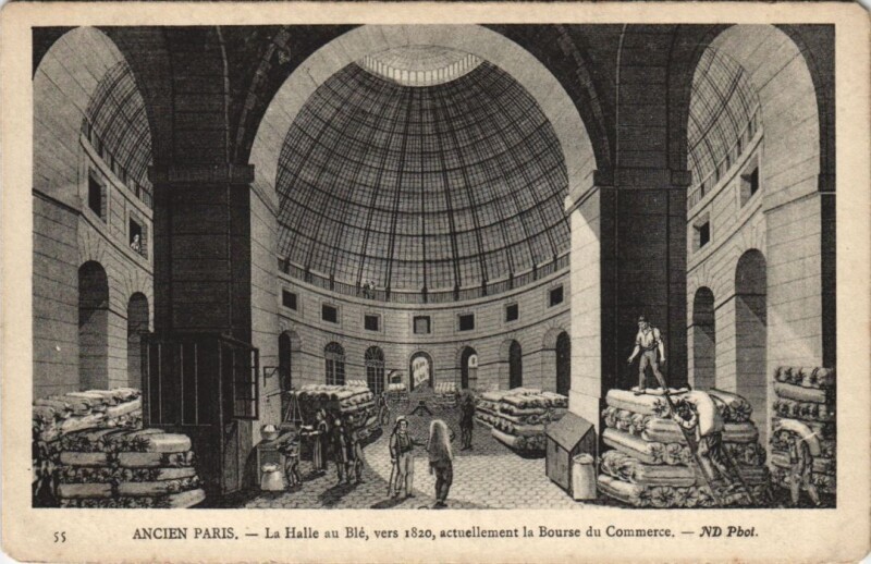 Carte postale ancienne Ancien Paris Halle au Ble Bourse du Commerce