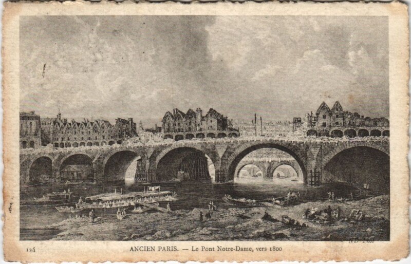 Carte postale ancienne Ancien Paris Pont Notre-Dame
