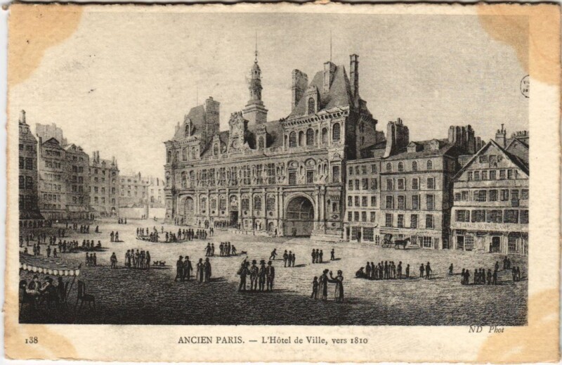 Carte postale ancienne Ancien Paris hotel de Ville