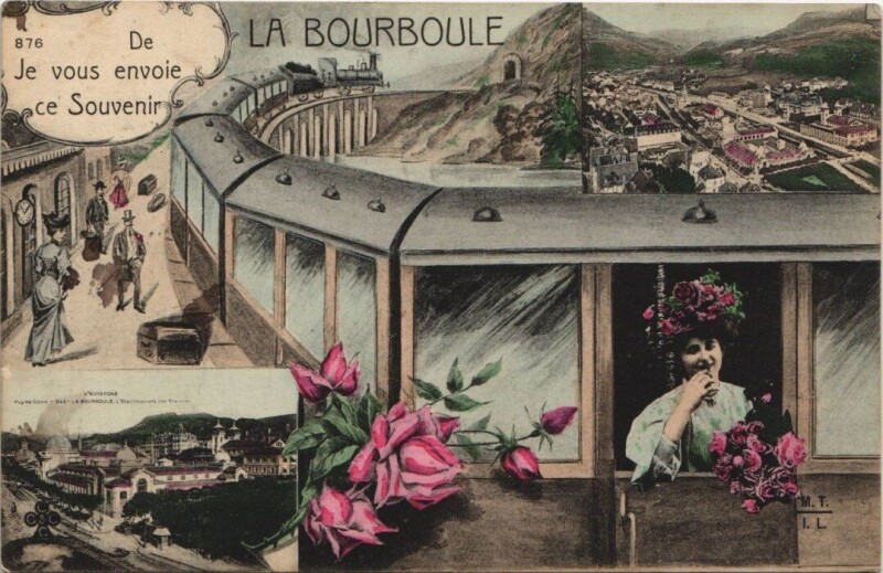 Carte postale ancienne Je vous envoie ce Souvenir de La Bourboule à La Bourboule