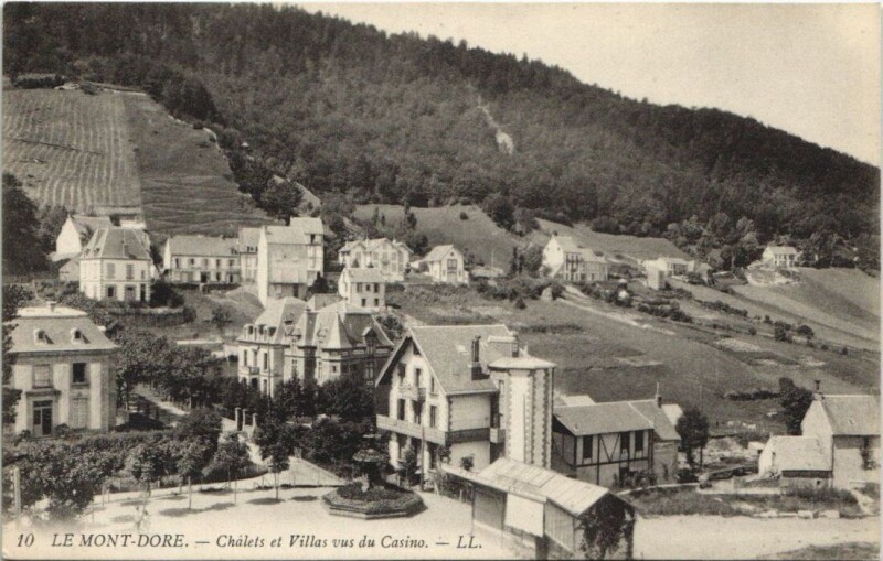 Carte postale ancienne Le Mont-Dore-Chalets et Villas vus du Casino à Mont-Dore